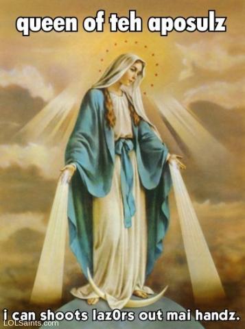 In heaven, everyone has a power level of at least 710! Mary Queen of Apostles