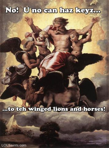 God is riding the clouds