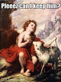 St. John the Baptist as a child with Lamb of God