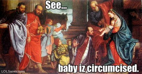 See... Baby iz Circumcised - Jesus at the Nativity