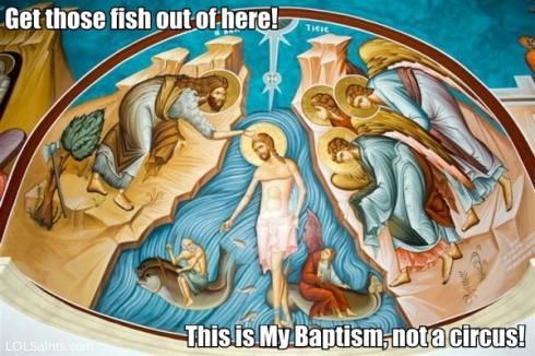 Jesus' Baptism with John and Animals