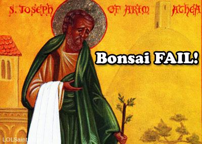 Bonsai FAIL! Joseph of Arimathea's miraculous staff.