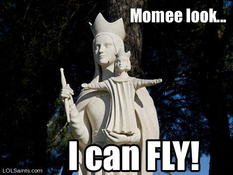 Momee look... I can FLY! Jesus and Mary