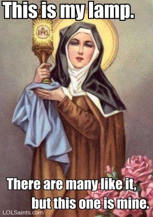 This is my lamp... St. Clare of Assisi