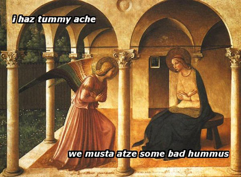 I haz tummy ache - mary annunciation