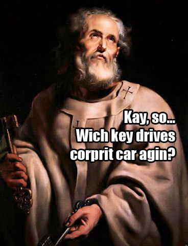 Which Key is for the Corporate Car? Saint Peter